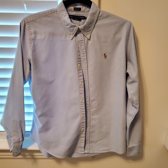 Ralph Lauren Tops - Women's blue Ralph Lauren slim fit shirt size 12
